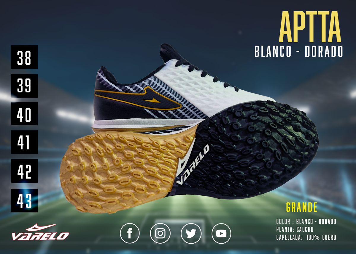 ZAPATILLAS VARELO APTTA – Máxima Tracción en Grass Sintético