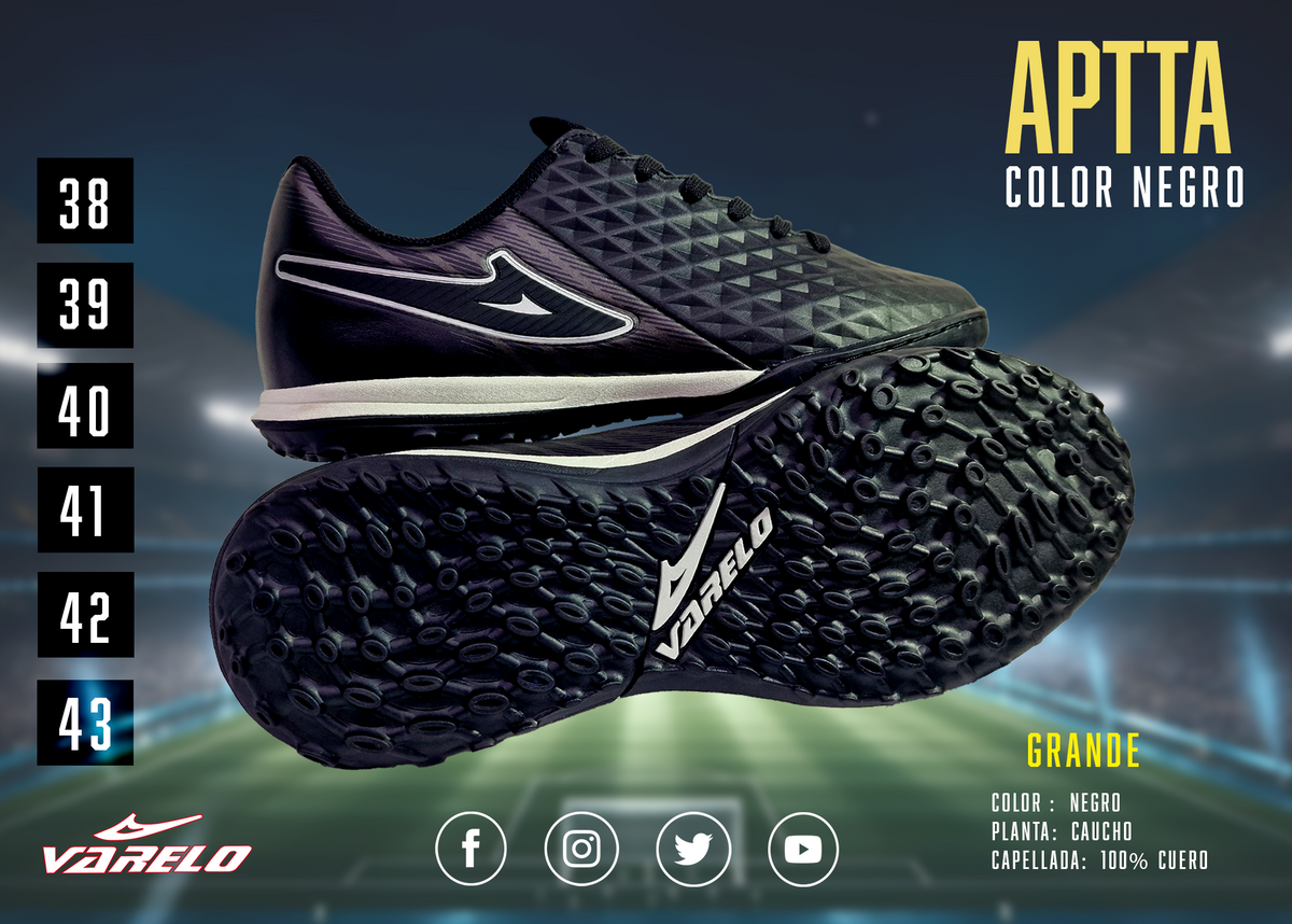 ZAPATILLAS VARELO APTTA – Máxima Tracción en Grass Sintético