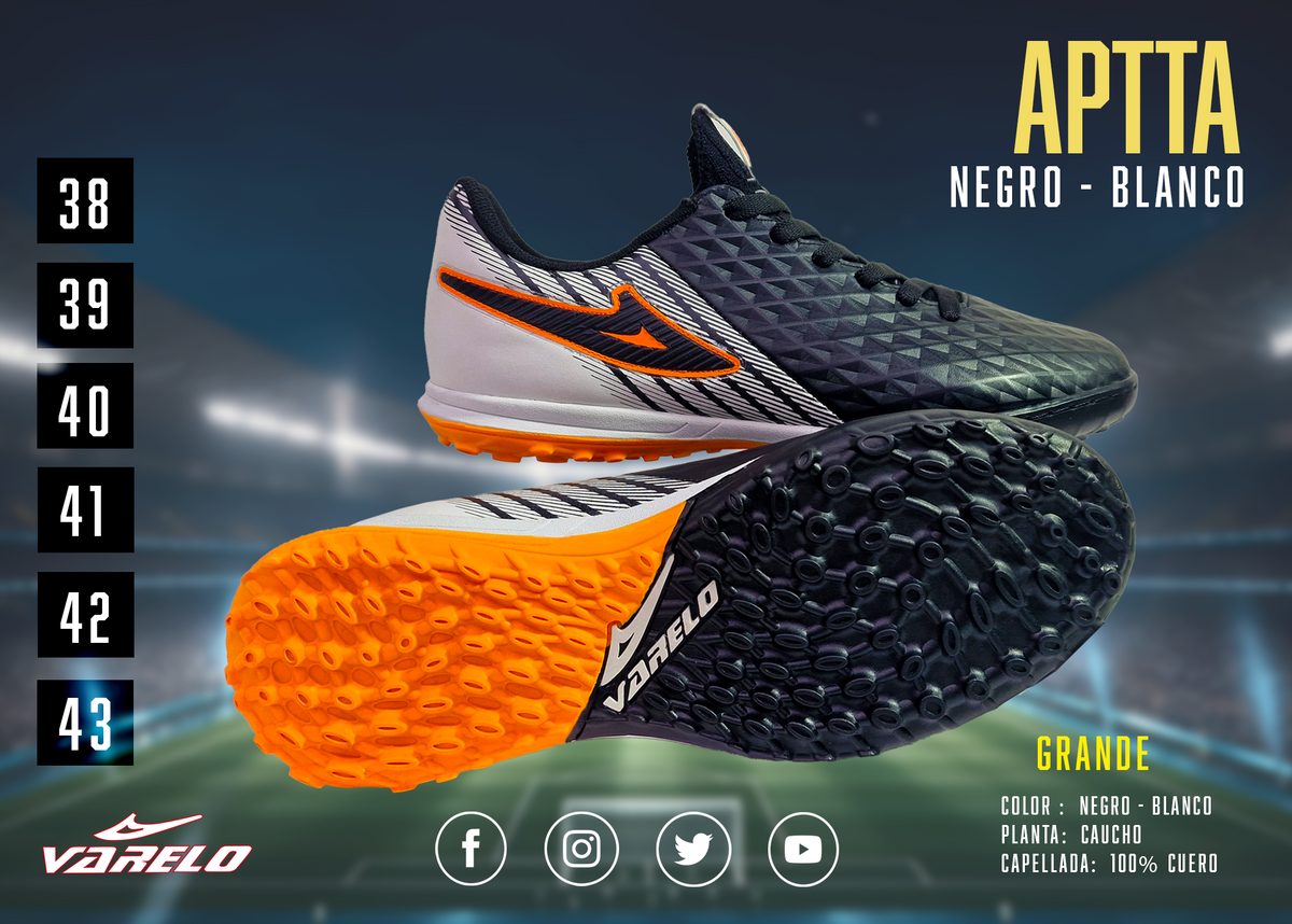 ZAPATILLAS VARELO APTTA – Máxima Tracción en Grass Sintético