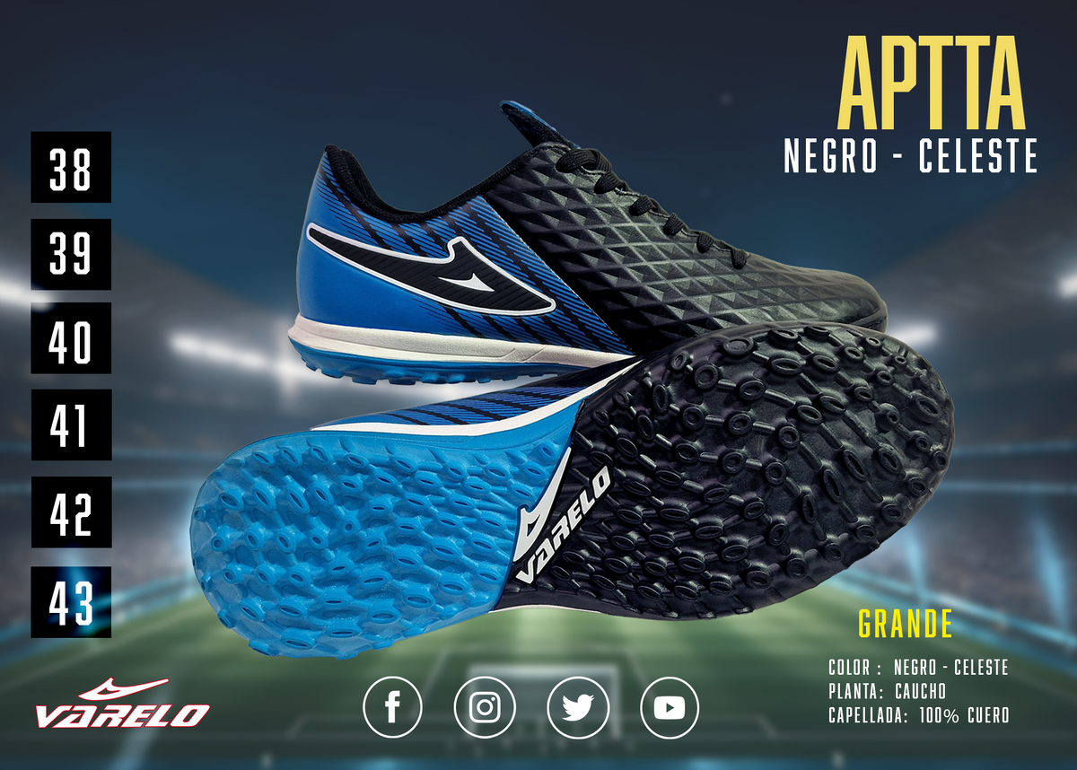 ZAPATILLAS VARELO APTTA – Máxima Tracción en Grass Sintético