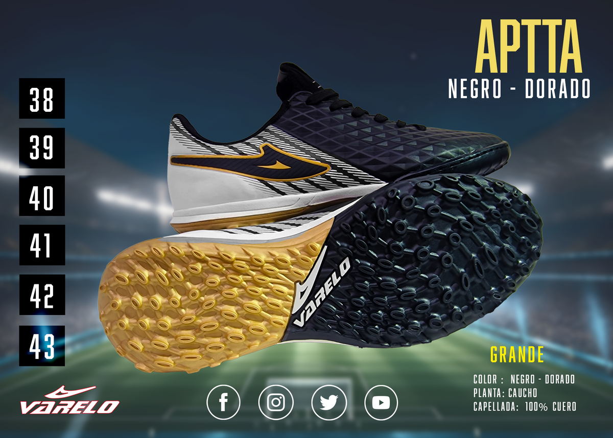ZAPATILLAS VARELO APTTA – Máxima Tracción en Grass Sintético