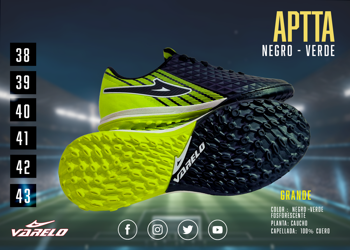 ZAPATILLAS VARELO APTTA – Máxima Tracción en Grass Sintético