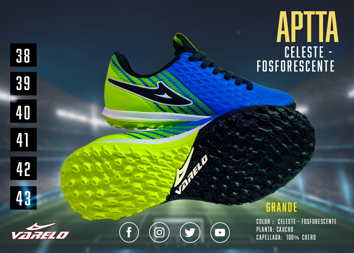 ZAPATILLAS VARELO APTTA – Máxima Tracción en Grass Sintético