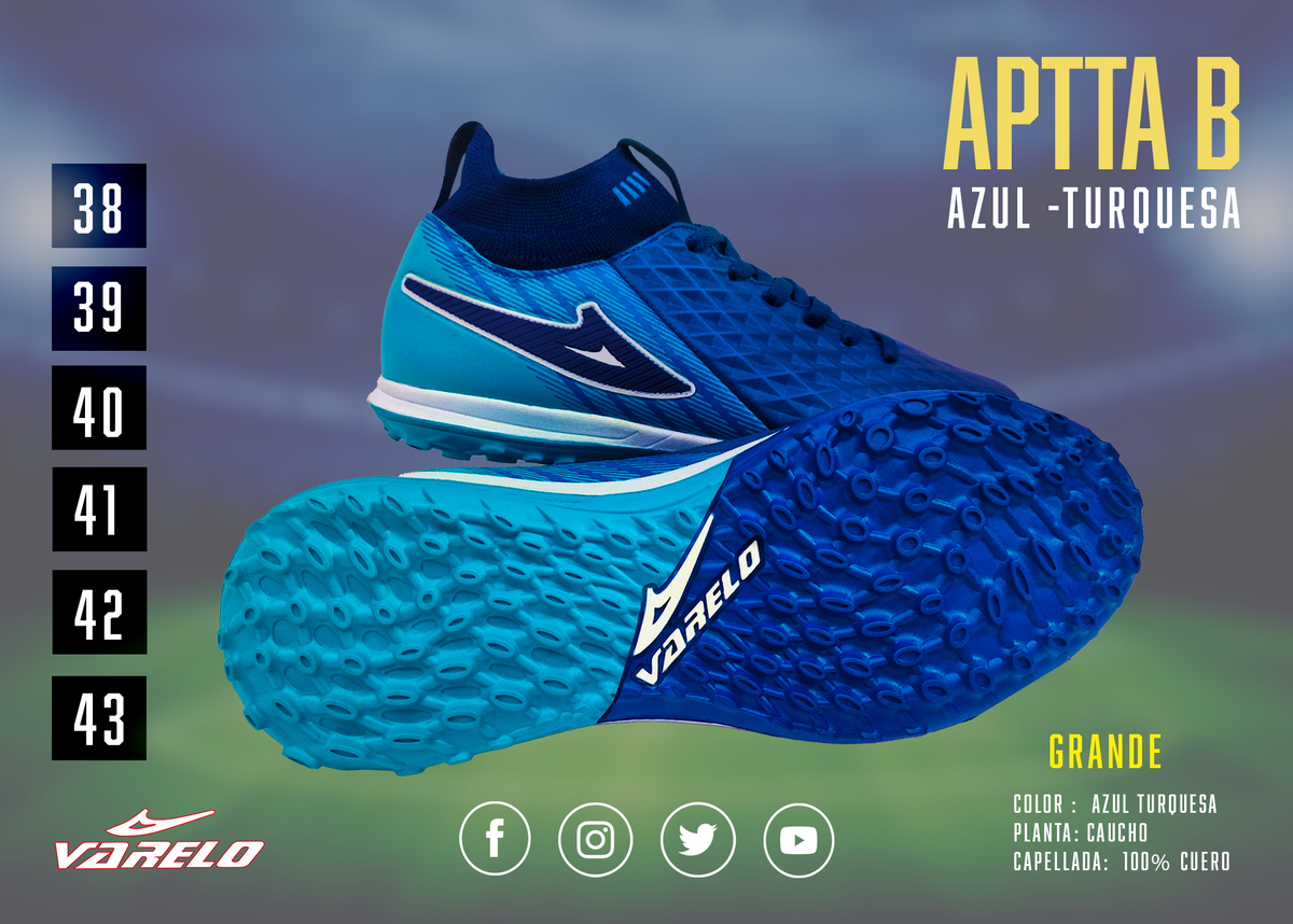 ZAPATILLAS VARELO APTTAB – Máxima Tracción en Grass Sintético