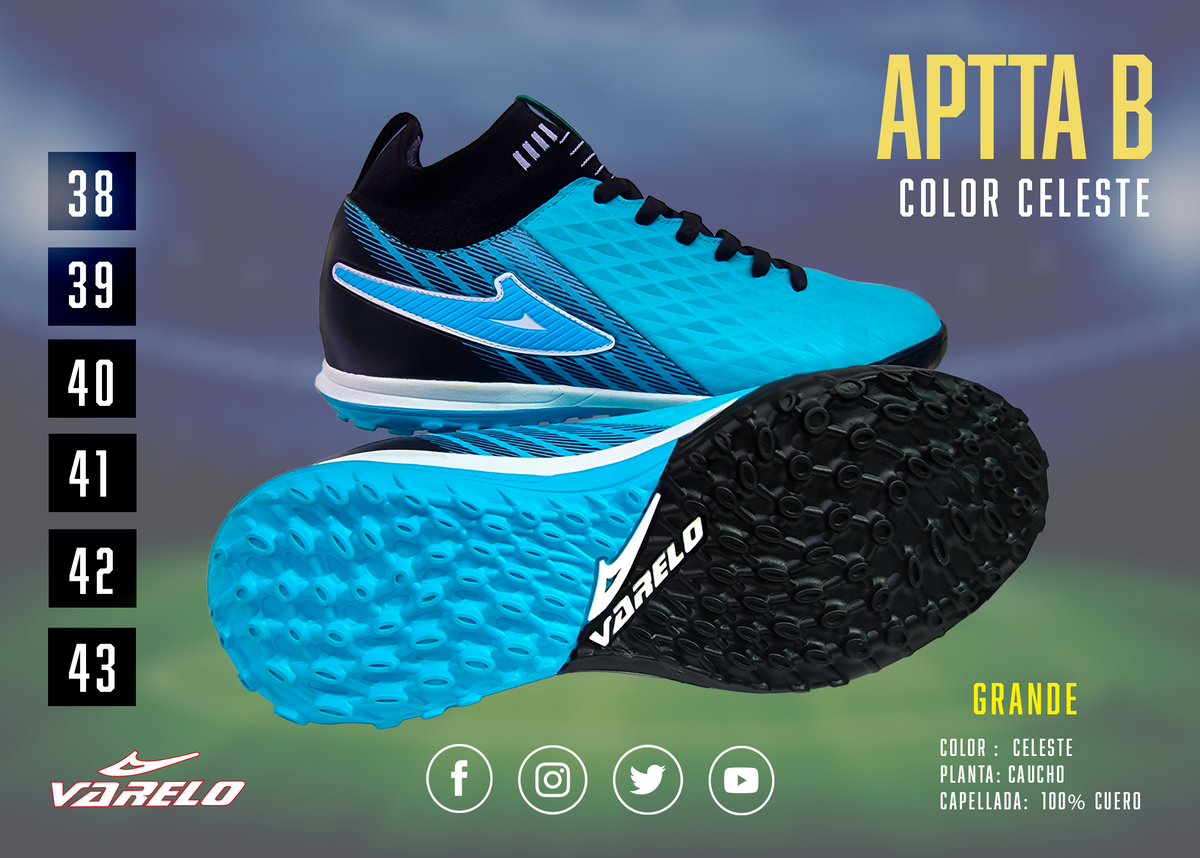 ZAPATILLAS VARELO APTTAB – Máxima Tracción en Grass Sintético