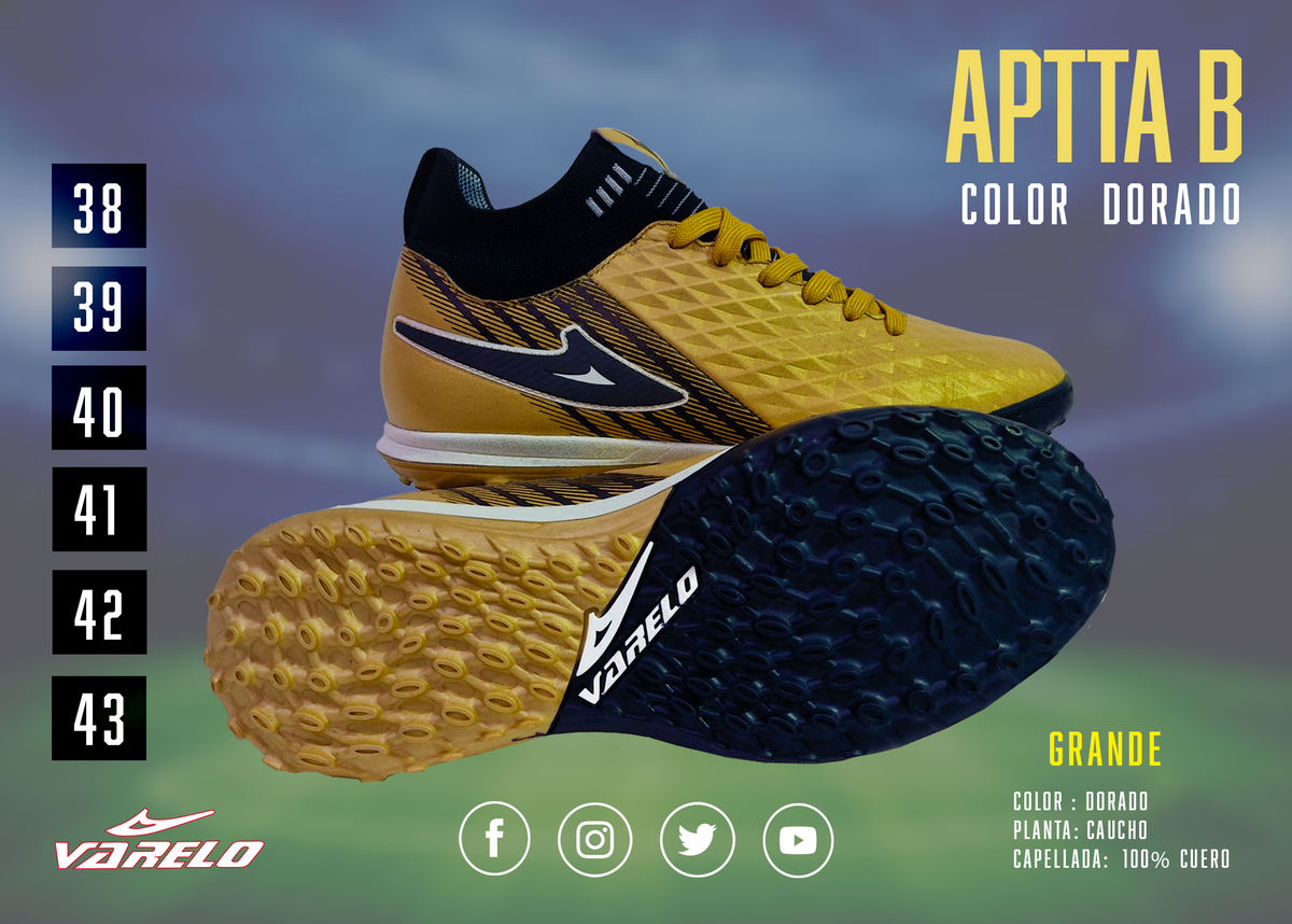 ZAPATILLAS VARELO APTTAB – Máxima Tracción en Grass Sintético