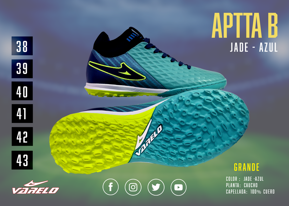 ZAPATILLAS VARELO APTTAB – Máxima Tracción en Grass Sintético