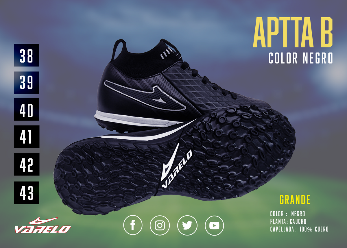 ZAPATILLAS VARELO APTTAB – Máxima Tracción en Grass Sintético