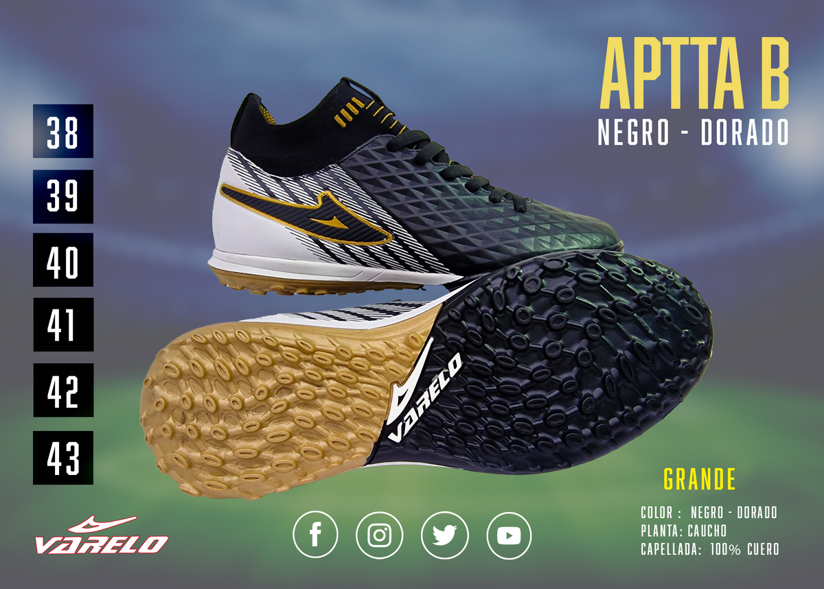 ZAPATILLAS VARELO APTTAB – Máxima Tracción en Grass Sintético