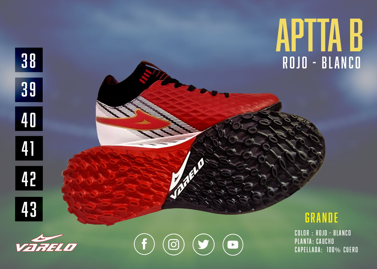 ZAPATILLAS VARELO APTTAB – Máxima Tracción en Grass Sintético