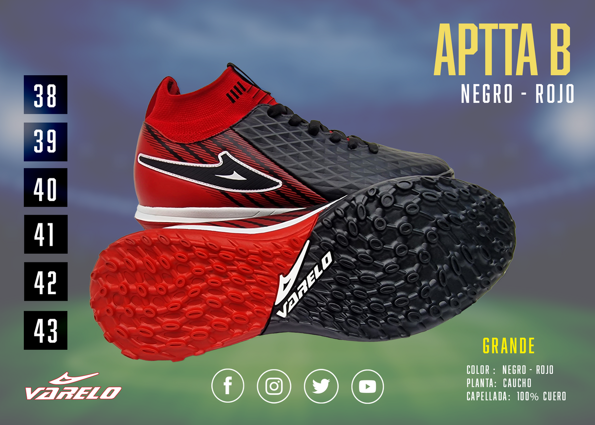 ZAPATILLAS VARELO APTTAB – Máxima Tracción en Grass Sintético