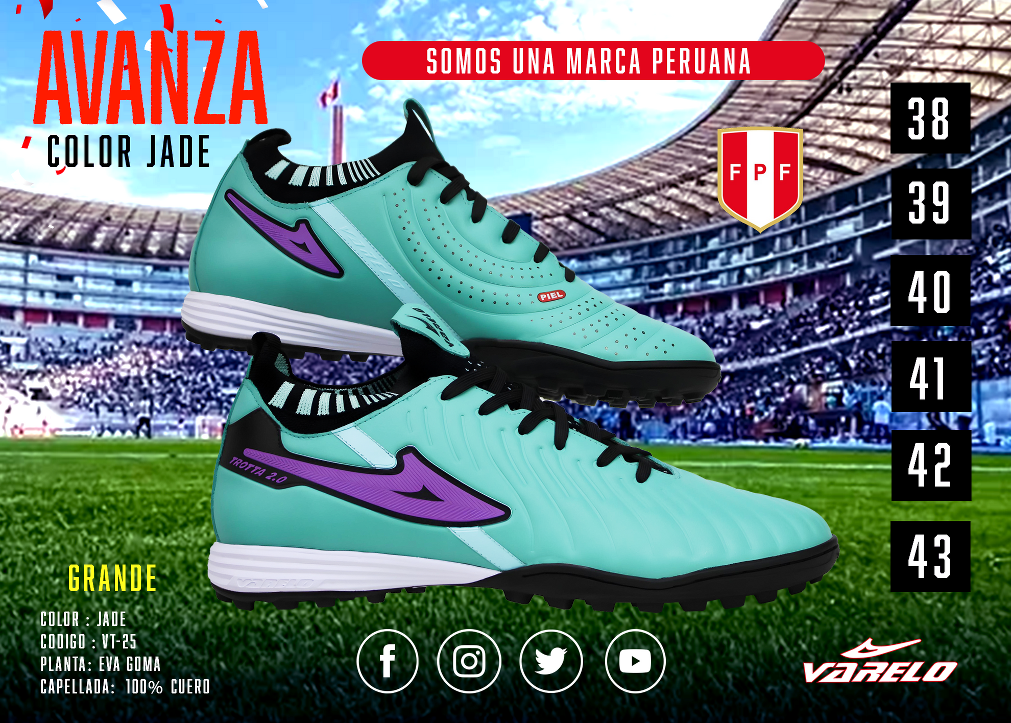 ZAPATILLAS VARELO AVANZA TF – Máxima Tracción en Grass Sintético