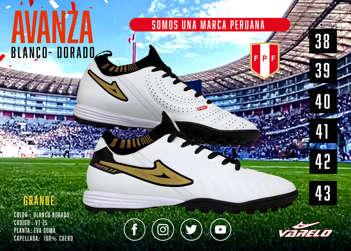 ZAPATILLAS VARELO AVANZA TF – Máxima Tracción en Grass Sintético