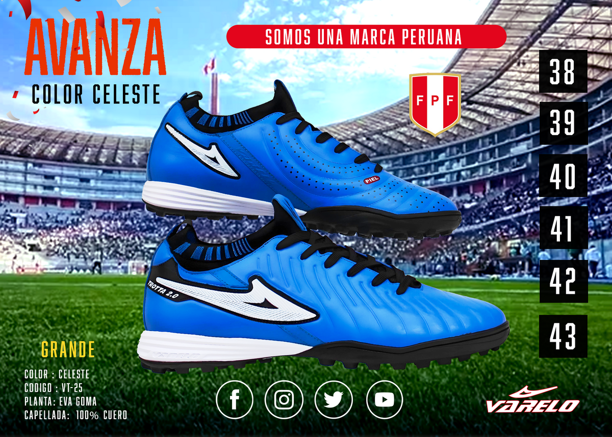 ZAPATILLAS VARELO AVANZA TF – Máxima Tracción en Grass Sintético