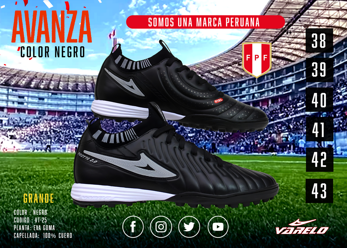 ZAPATILLAS VARELO AVANZA TF – Máxima Tracción en Grass Sintético
