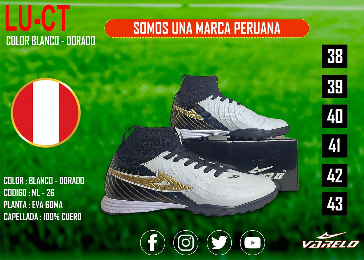 ZAPATILLAS VARELO LU-CT – Máxima Tracción en Grass Sintético