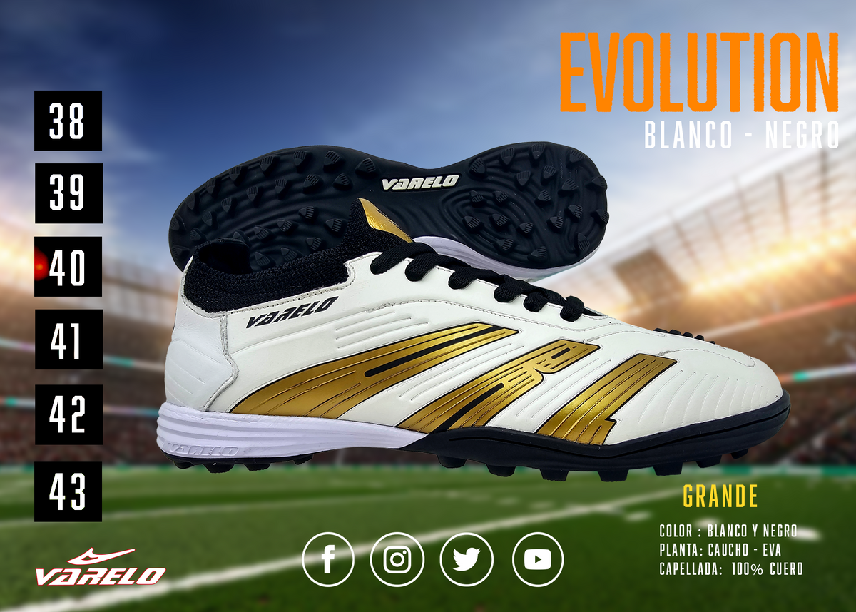 ZAPATILLAS VARELO EVOLUCIÓN – Máxima Tracción en Grass Sintético