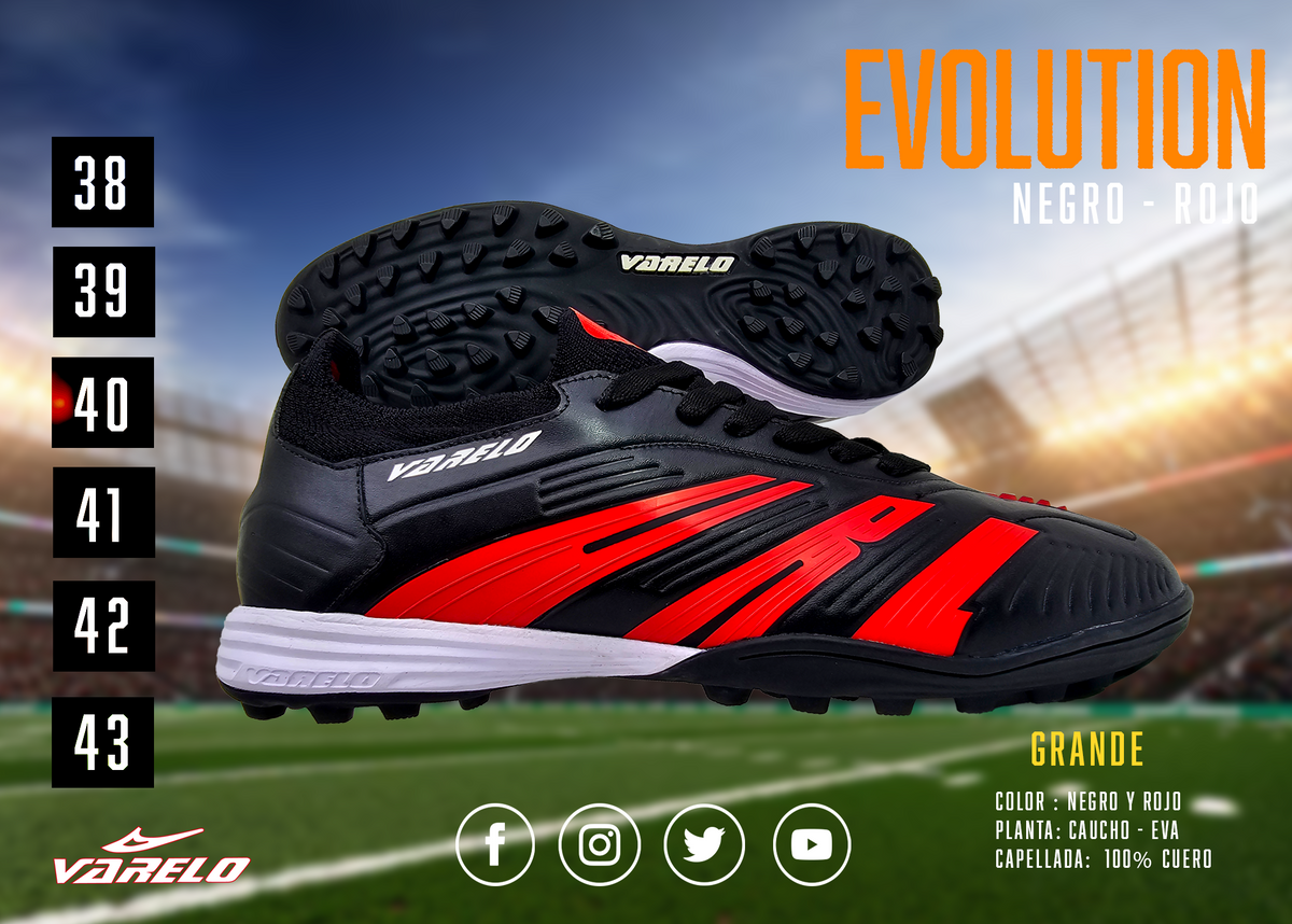 ZAPATILLAS VARELO EVOLUCIÓN – Máxima Tracción en Grass Sintético