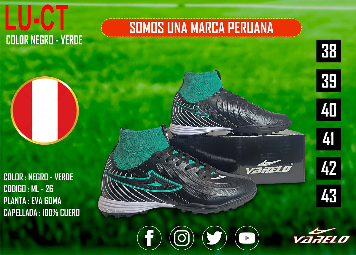 ZAPATILLAS VARELO LU-CT – Máxima Tracción en Grass Sintético