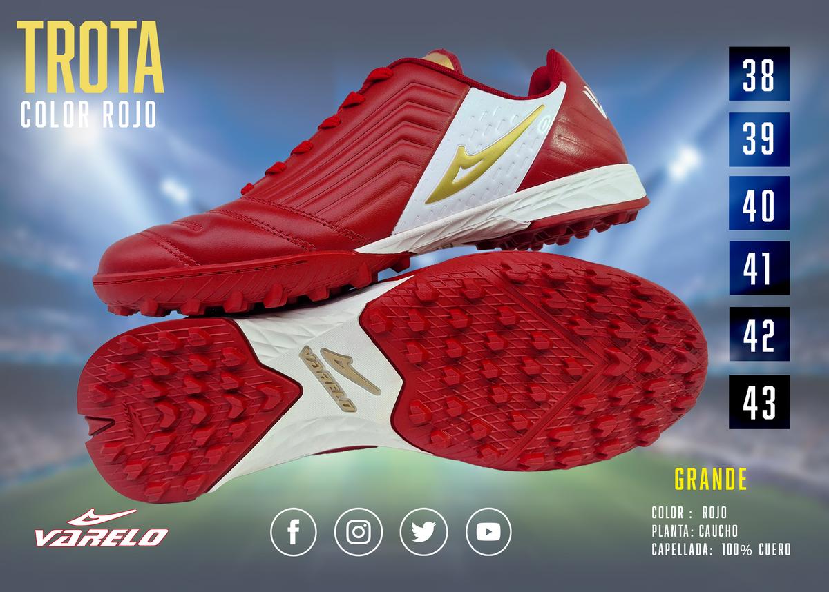 ZAPATILLAS VARELO TROTTA – Máxima Tracción en Grass Sintético
