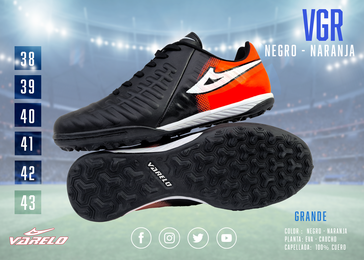 ZAPATILLAS VARELO VRG – Máxima Tracción en Grass Sintético
