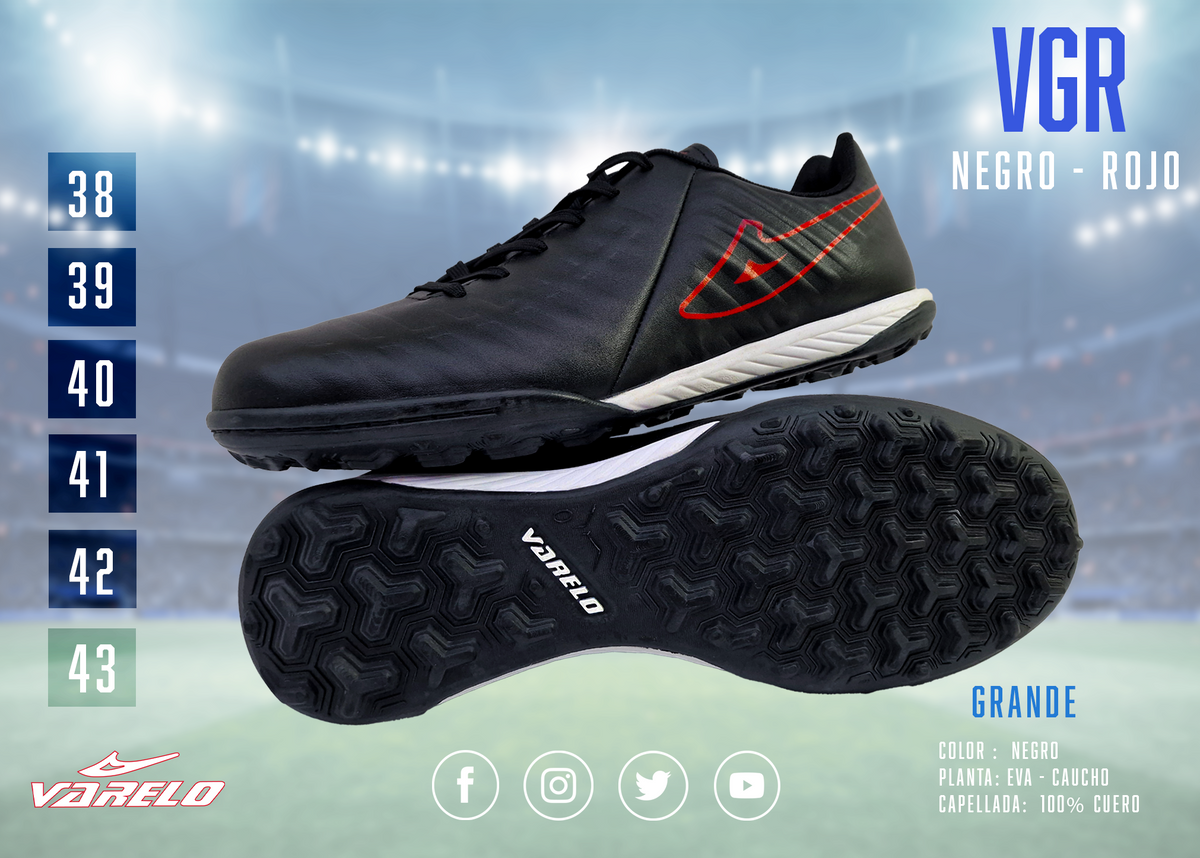 ZAPATILLAS VARELO VRG – Máxima Tracción en Grass Sintético