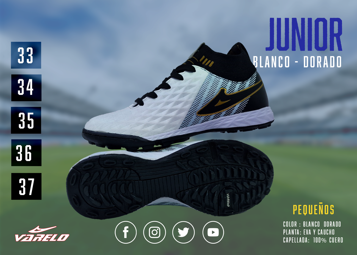 ZAPATILLAS VARELO APTAB JUNIOR – Máxima Tracción en Grass Sintético