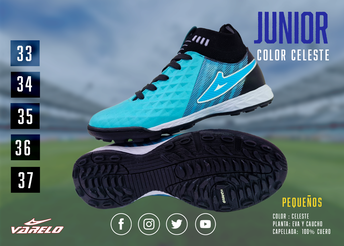 ZAPATILLAS VARELO APTAB JUNIOR – Máxima Tracción en Grass Sintético
