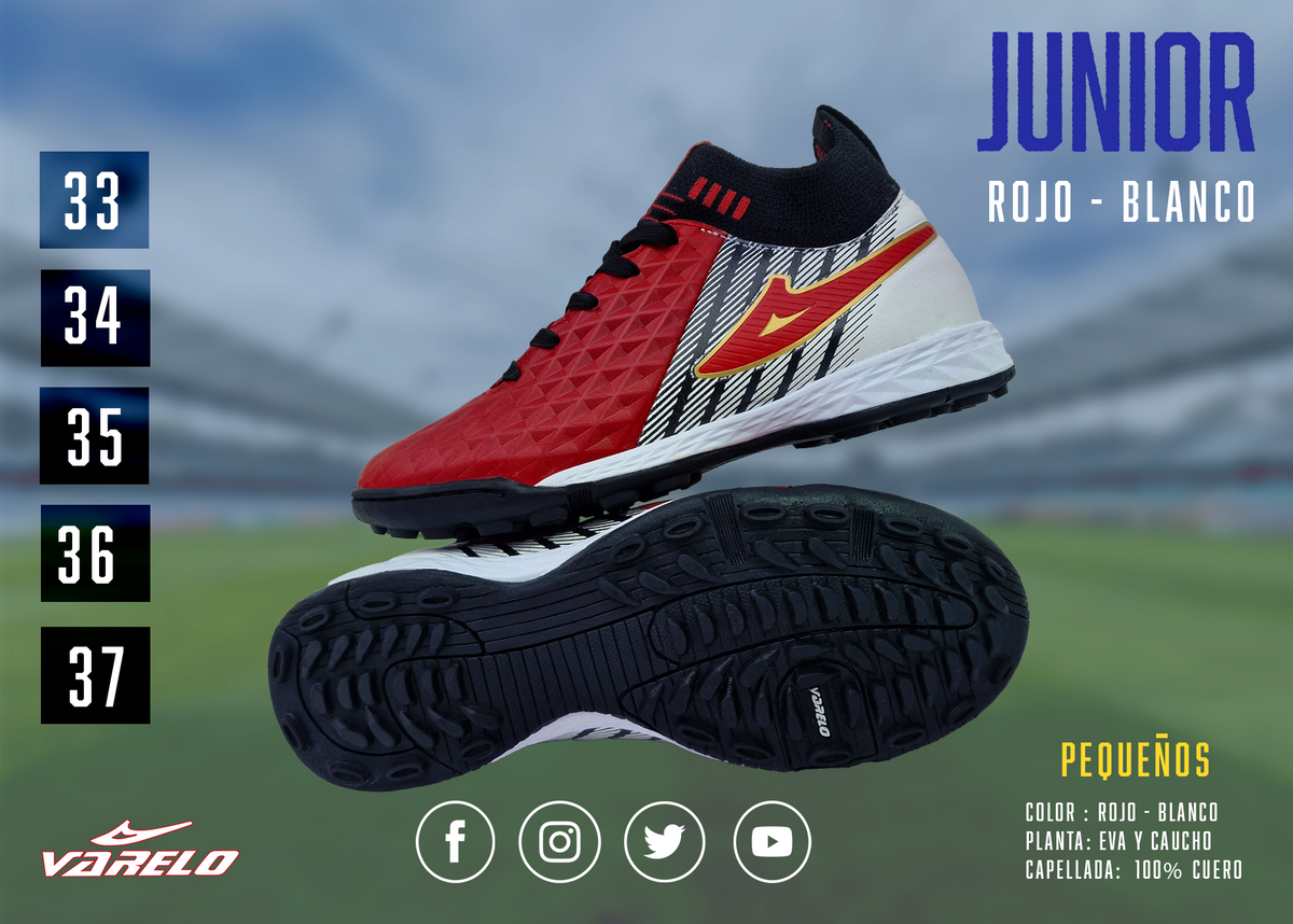 ZAPATILLAS VARELO APTAB JUNIOR – Máxima Tracción en Grass Sintético